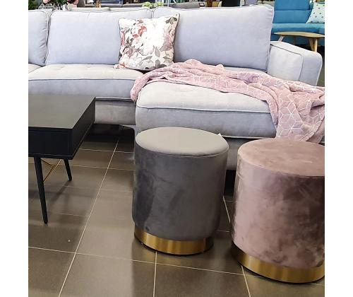 Tumba LA PERLA D35xH42cm, kattematerjal: samet kangas, värv: vanaroosa