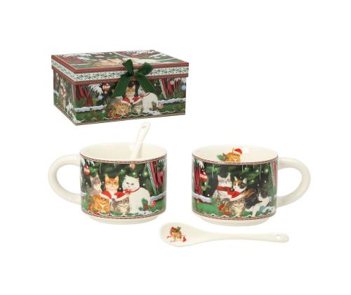 Kruusid MIA CATS 2tk H6,8cm 280ml, kinkekarbis