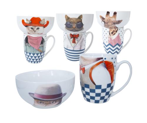 Kruus+kauss POPPY komplekt, mix