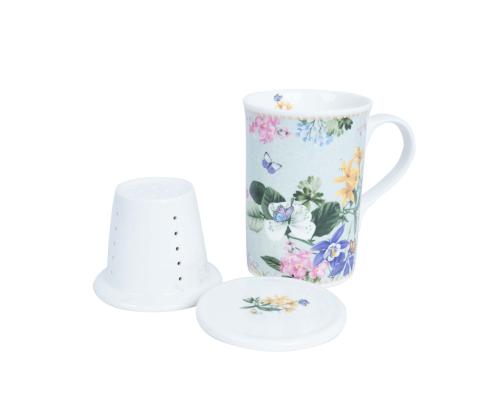 Kruus MIA FLORA H10,5cm 300ml sõelaga kinkekarbis