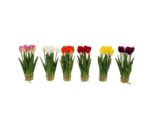 Kunstlill FLOWERLY 5-ne, kõrged tulbid, mix