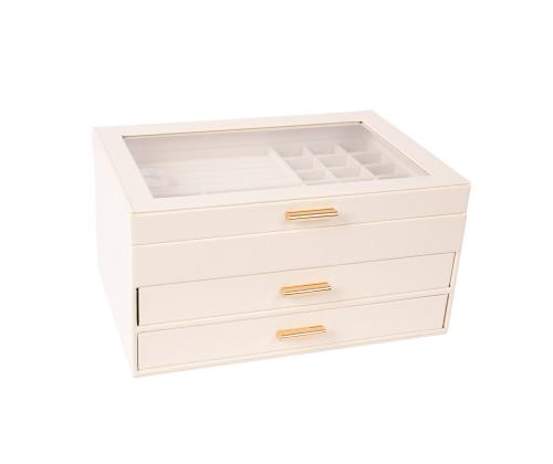 Ehtekarp SEZANE 26,5x18xH13,5cm, valge