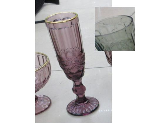 Šampusepokaal LUNA 180ml,  D6xH20cm, tumehall