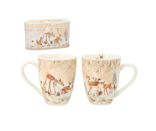 Kruusid MIA DEER 2tk H10,5cm 340ml, kinkekarbis