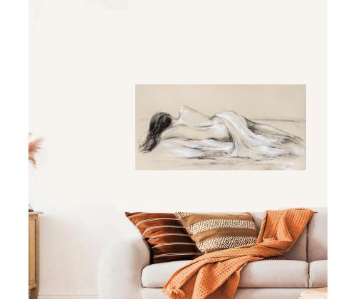 Õlimaal 60x120cm, puhkav kaunitar