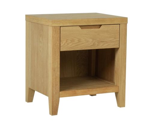 Öökapp/laud CHAMBA, 40x50xH55cm, 1 sahtli ja 1 riiuliga, tamm