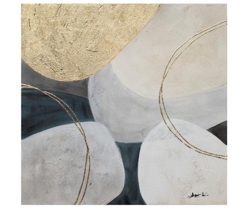 Õlimaal 70x70cm, kuldne/valge 1