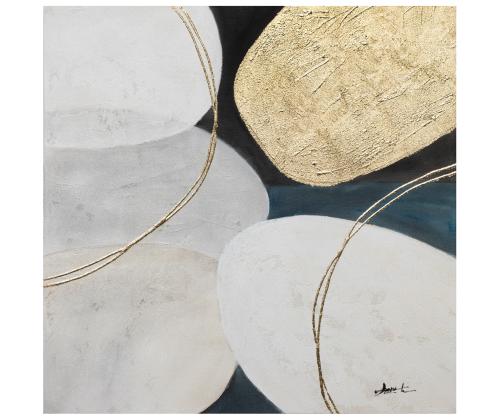 Õlimaal 70x70cm, kuldne/valge 2