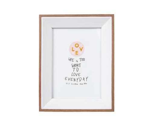 Pildiraam DECOR, 15x20cm, valge/puit