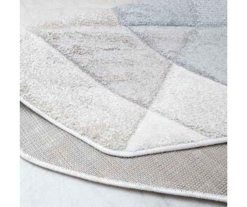 Vaip DIXIE CARVED-3, 160x160cm, hall/beež