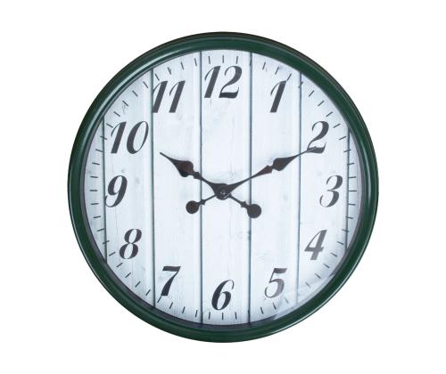 Seinakell BARRY D40cm, roheline/puidu print