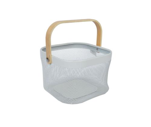 Korv OTTO 21x23xH14cm, sangaga valge