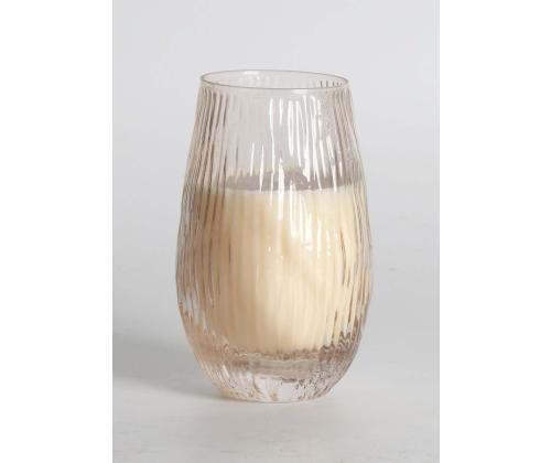 Lõhnaküünal klaasis NATURE GREEN H13,5cm, French Pear & Freesia