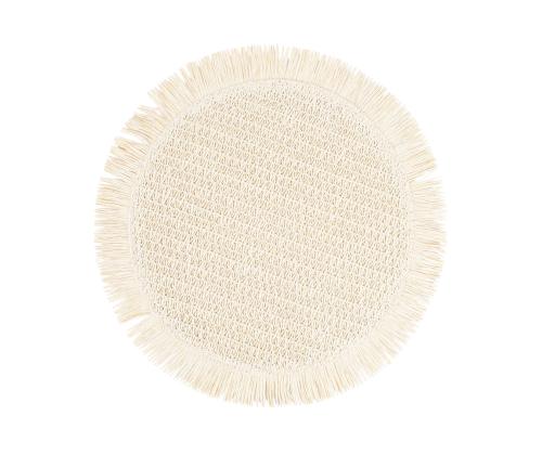 Lauamatt SUZAN D38cm jute, valge