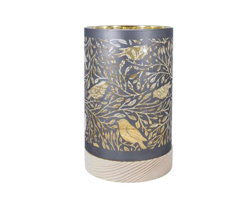 LED-küünal WINGS BIRDIE D9,5xH15cm hall, taimer 6h