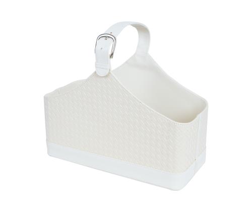 Ajalehekorv WILMA 37,5x17,5x27cm, valge