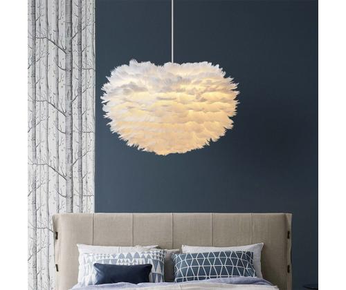 Laelamp FEATHER D30cm valge