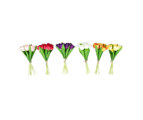 Kunstlill FLOWERLY H30cm 10-ne tulp, mix