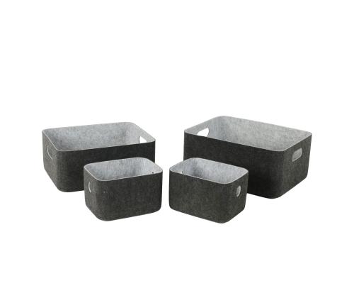 Kast LIDO FELT 36x27xH16cm, tumehall vilt