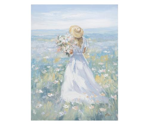 Õlimaal 90x120cm, naine aasal