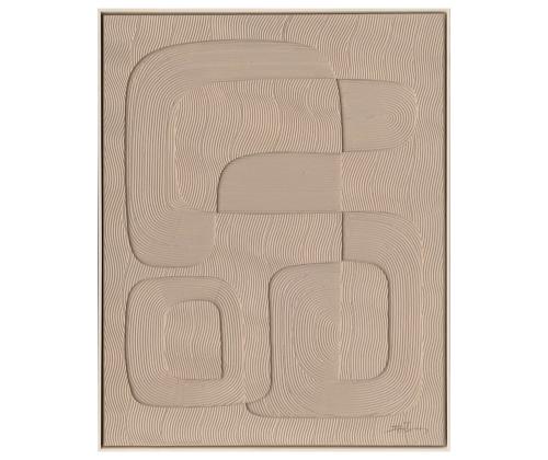 Maal raamiga 80x100cm, helepruun kujund