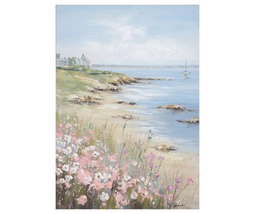 Õlimaal 70x100cm, õied rannas