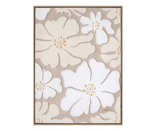 Maal raamiga 60x80cm, beežid õied