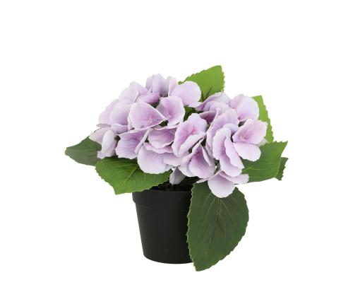 Kunstlill IN GARDEN H18cm, lilla hortensia potis