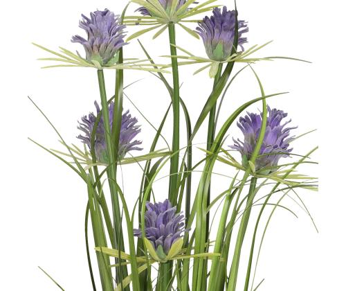 Kunstlill IN GARDEN H70cm, lilla krüsanteem, rohukõrred potis