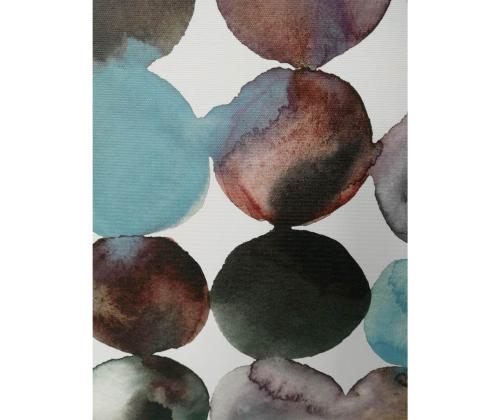 Seinapilt WALLY 60x60cm, sinised abstraktsed ringid