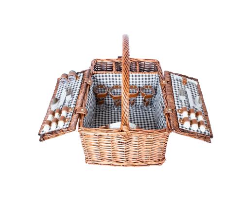 Piknikukorv GINO 4-le 46x33xH22/40cm, sangaga