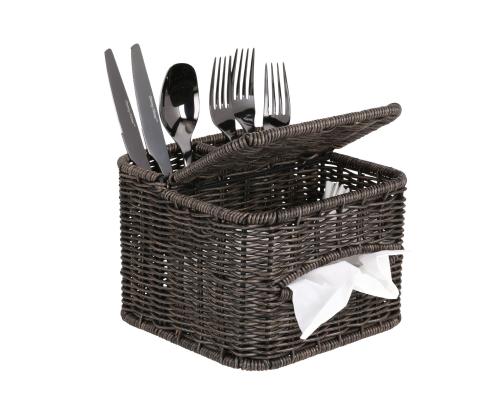 Tops BASILE 18x18xH13,5cm, tumepruun