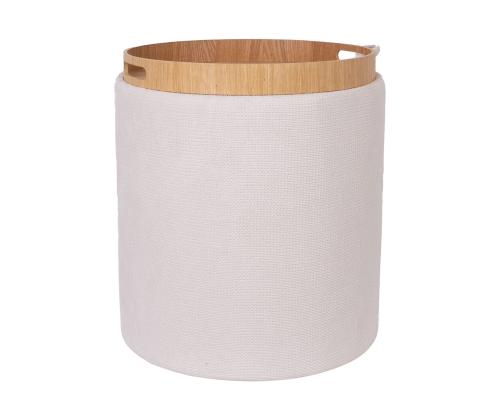 Tumba/laud HIRO D39xH44cm, valge, panipaigaga