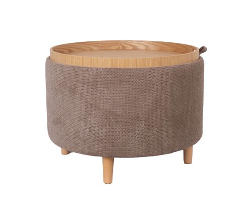 Tumba/laud HIRO D56xH42.5cm, helepruun, panipaigaga