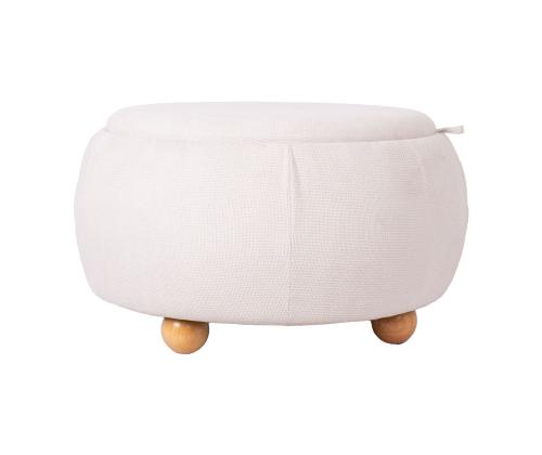 Tumba/laud HIRO D67xH38cm, valge, panipaigaga