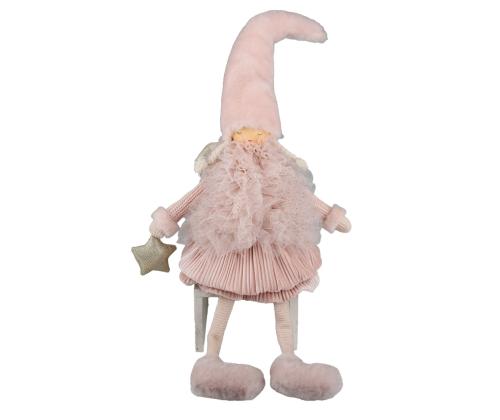 Dekoratsioon FAB SOFIA H72cm, päkapikk, roosa