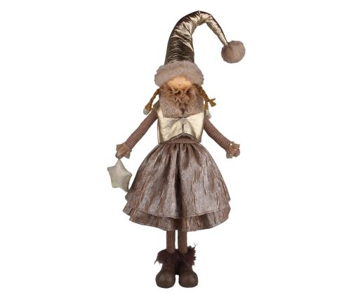 Dekoratsioon FAB MIA H74cm, päkapikk, kuldne