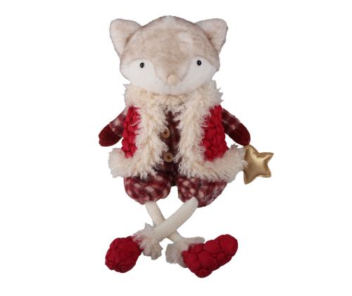 Dekoratsioon FAB HENRI H51cm, rebane, punane