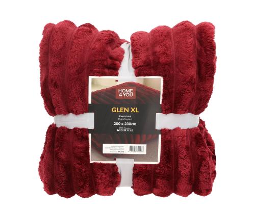 Pleed GLEN XL 200x230cm, punane
