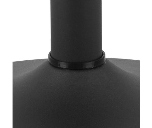 Baarilaud IBIZA D60xH105cm, lauaplaat: spoonitud MDF, värv: must saar, jalg: must matt metall