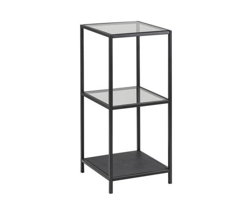 Riiul SEAFORD 35x37xH82,5cm, klaas, metall