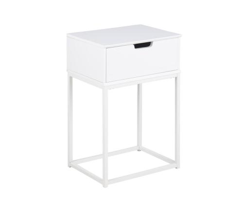 Öökapp MITRA 40x30xH61,5cm, valge/metall, MDF, metall