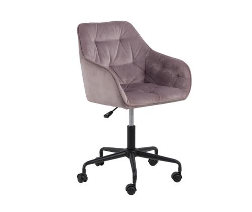 Töötool BROOKE, 59x59xH89cm, vanaroosa samet