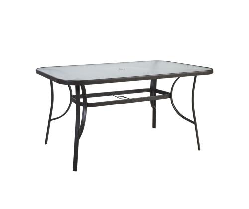 Aiamööblikomplekt DUBLIN laud, 6 tooli, kuldpruun