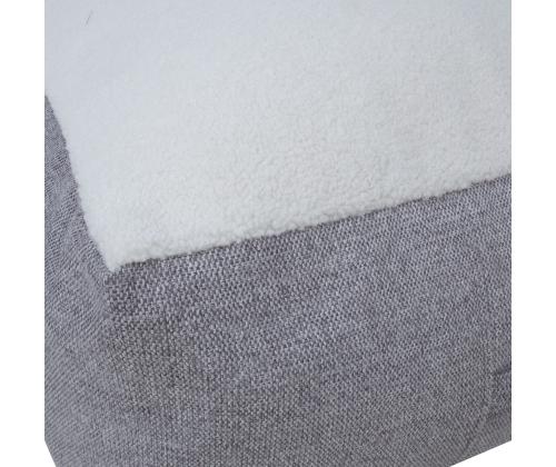 Tumba LAMB BAG, 80x80cm, h30cm, valge/helehall, 100% polüester, kangas-323/321