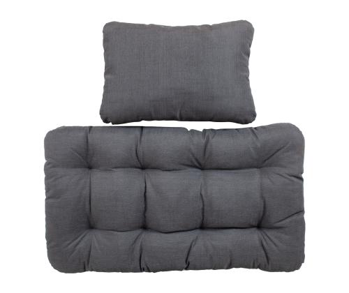 Ripptooli padi CLOBE tumehall, iste 64x106cm, seljapadi 64x42cm, 100% polüester