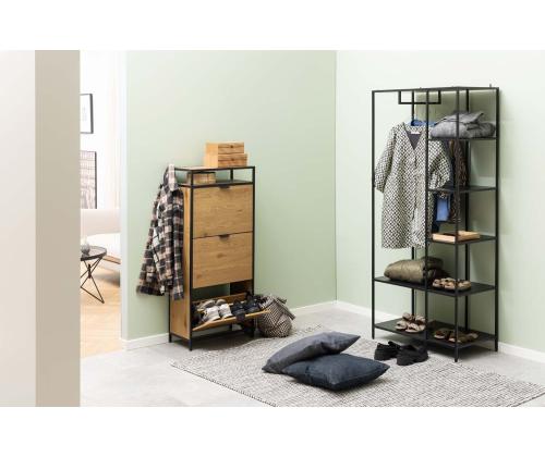 Jalanõudekapp SEAFORD 56x30xH129cm, must