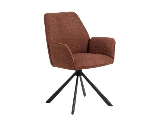 Tool GLENDA käetugedega, terrakota, 61x63xH88,5cm