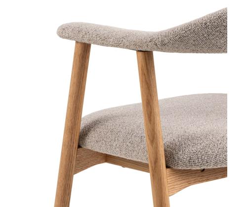 Tool ADDI käetugedega, beež, 56x54xH75,5cm, bukleekangas