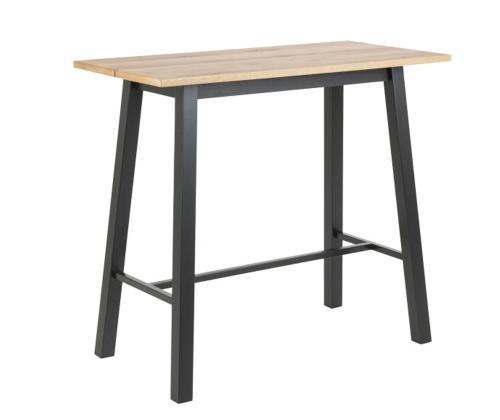 Baarilaud CHARA 117x58xH105cm, tamm/must